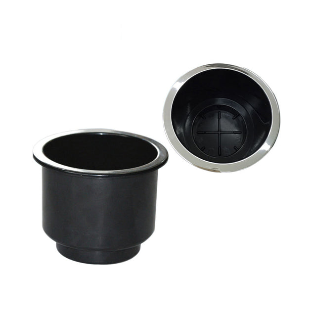 4PCS Plastic Recessed Cup Drink Holders Black Drop In Style for Car Boat Marine RV
