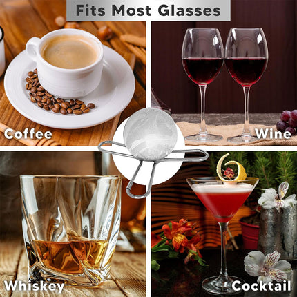 3/4 Forks Stainless Steel Ice Balls Reusable Spherical Whisky Chilling Stones