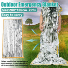 2PCS Outdoor Emergency Survival Sleeping Bag Blanket Keep Warm Reflection
