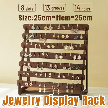 Vintage Wooden Earring Holder Jewelry Display Stand Organizer for Earrings