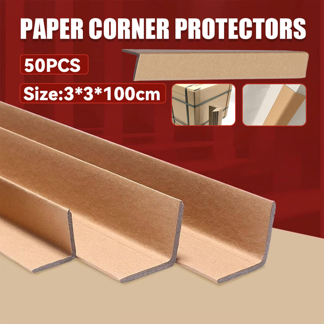 50PCS Brown Kraft Paper Corner Protector Sturdy Durable for Shipping Pack Use