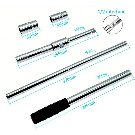 Extended Cross Wrench Tire Screwdriver Heavy Duty Automotive Lug Nut Removal