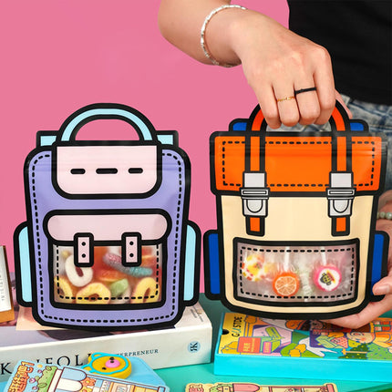 50pcs Portable Gift Bags Toy Snack Packing Bags Small Clear Storage Pouch