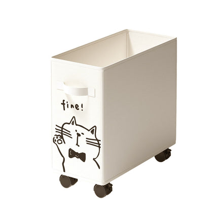 Storage Basket Under Bag Table Wheeled Trolley Movable Storage Basket for Home