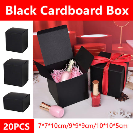 20PCS Black Cardboard Gift Box for Shipping Storage Gift Giving Durable Sturdy