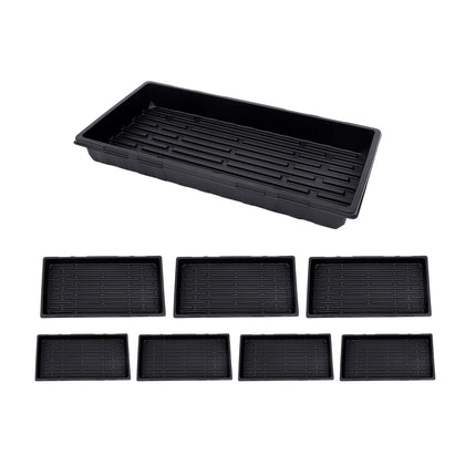10pcs Garden Black Plastic Rectangle Plant Seedling Propagation Seeding Tray