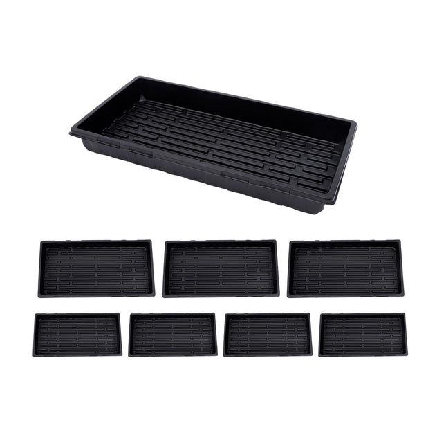 10pcs Garden Black Plastic Rectangle Plant Seedling Propagation Seeding Tray