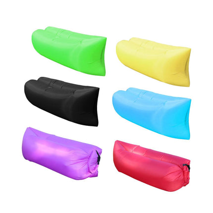 Fast Inflatable Lazy Lounge Air Sofa Bed Camping Beach Hangout Sleeping Bag