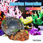 Fish Tank Aquarium Landscaping Creative Ornaments Wreckage Sci-fi UFO Space-time