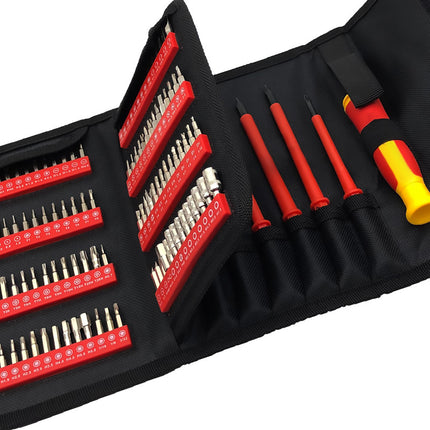124 in 1 Insulated Screwdriver Set Professional Hand Tool Kit Home Repair Use