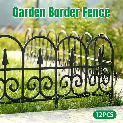 12pcs Outdoor Plastic Garden Fence Decorative Hedge Fence for Patio Landscaping