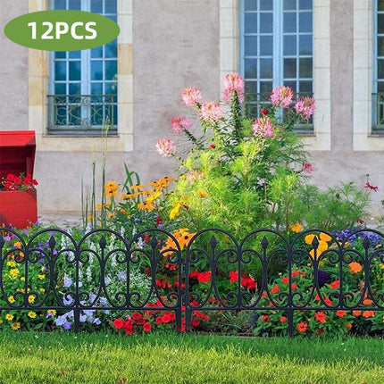 12pcs Outdoor Plastic Garden Fence Decorative Hedge Fence for Patio Landscaping