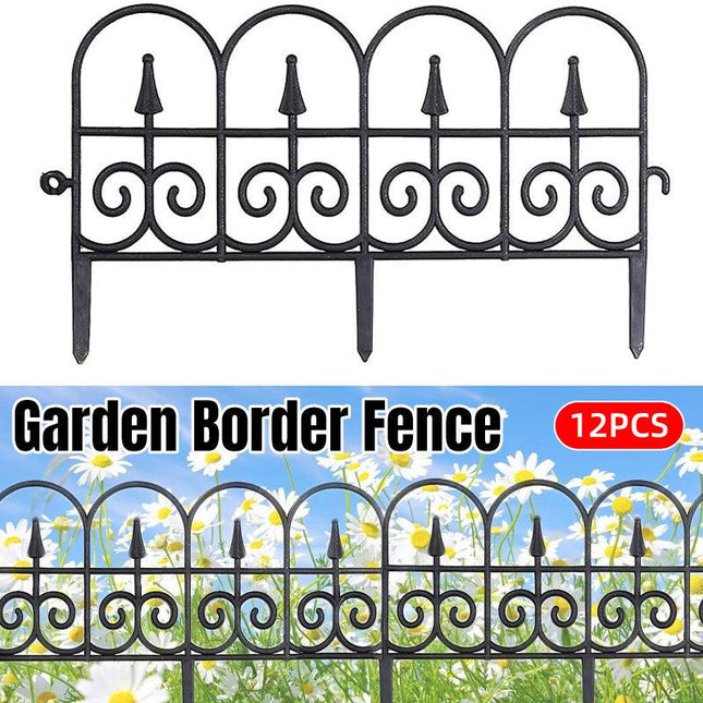 12pcs Outdoor Plastic Garden Fence Decorative Hedge Fence for Patio Landscaping