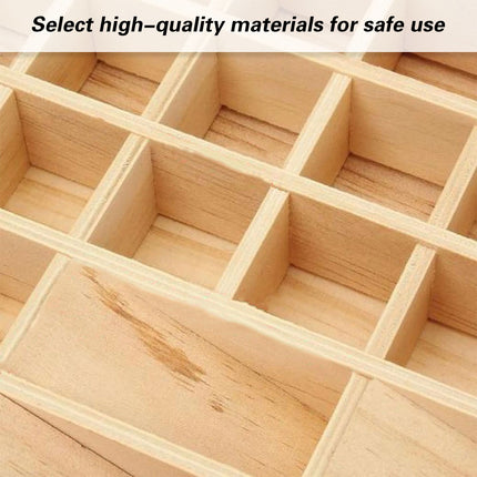 74 Slot Wooden Essential Oils Storage Box 1 Tier Bottle Organizer Rack