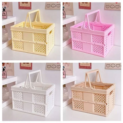Desktop Organizer Rack Folding Storage Boxes Decorative Shelf For Home Office