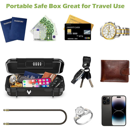 Anti Theft Beach Box Waterproof Portable Lock Storage Handheld Phone Organizer