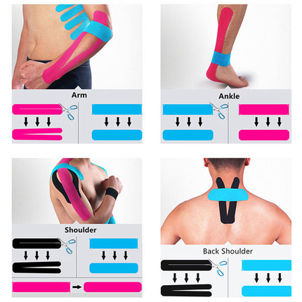 Elastic Sports Muscle Tape Waterproof Kinesiology Support Roll for Training Gym