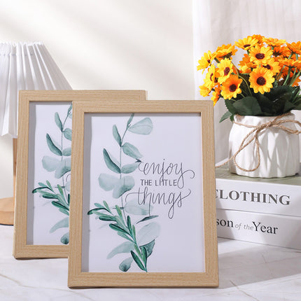 Photo Frame Display Stand Set DIY Wooden Picture Holder 8PCS Desktop Decoration
