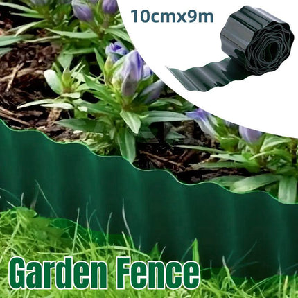 10cm Plastic Garden Fence Corrugated Lawn Edge Border Fence Hedge Panel Outdoor