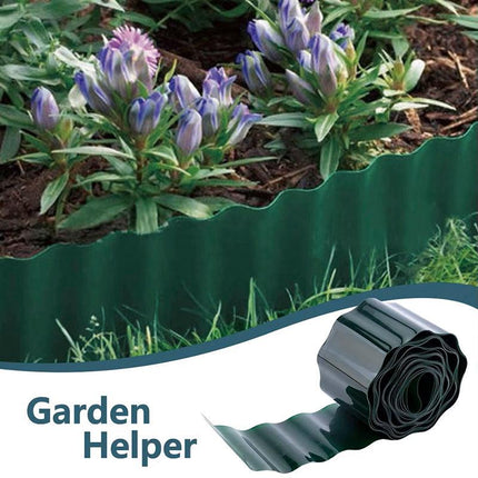 10cm Plastic Garden Fence Corrugated Lawn Edge Border Fence Hedge Panel Outdoor