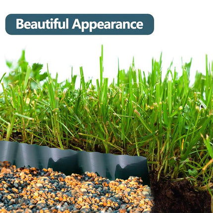 10cm Plastic Garden Fence Corrugated Lawn Edge Border Fence Hedge Panel Outdoor