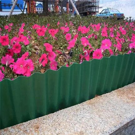 10cm Plastic Garden Fence Corrugated Lawn Edge Border Fence Hedge Panel Outdoor