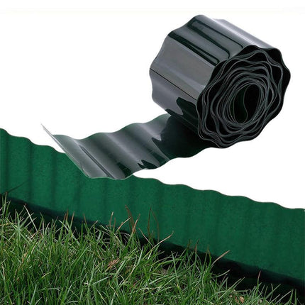 10cm Plastic Garden Fence Corrugated Lawn Edge Border Fence Hedge Panel Outdoor