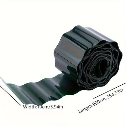 10cm Plastic Garden Fence Corrugated Lawn Edge Border Fence Hedge Panel Outdoor