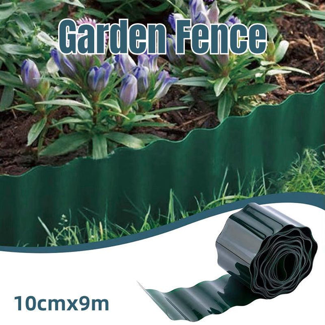 10cm Plastic Garden Fence Corrugated Lawn Edge Border Fence Hedge Panel Outdoor