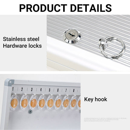 Aluminium Alloy Wall Mounted Key Cabinet Organiser Holder 24 48 96 Position