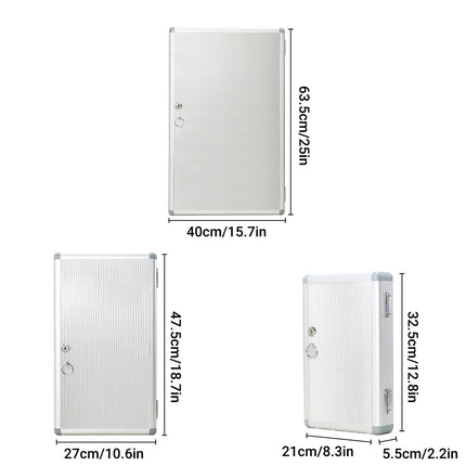 Aluminium Alloy Wall Mounted Key Cabinet Organiser Holder 24 48 96 Position