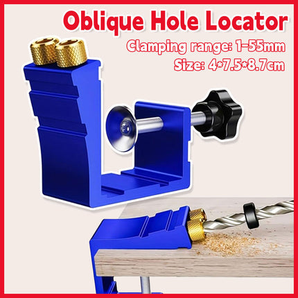 Woodworking Hole Positioner Pocket Hole Jig Inclined Drill Guide Locator Tool