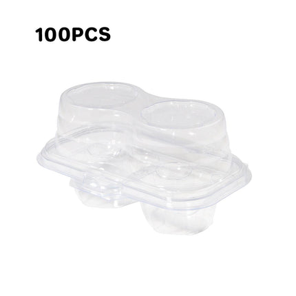 100PCS Transparent Cupcake Packaging Box Muffin Container Bakery