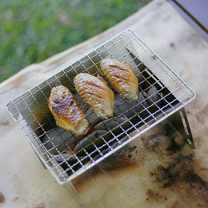 Camping Mini BBQ Grill Portable Charcoal Barbecue Grill Stainless Steel Camping