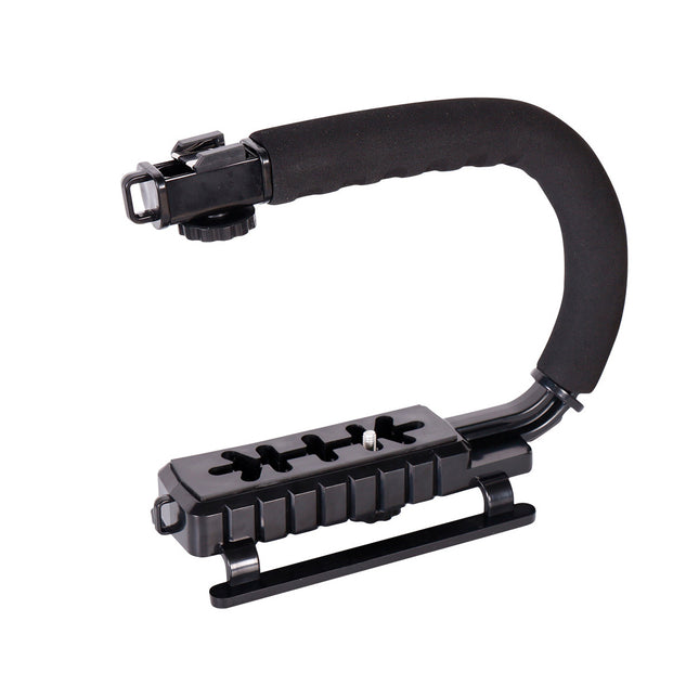 U Shaped Camera Stabilizer Rig For DSLR Video Shooting with Flash Mount Hot Shoe