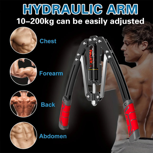 Hydraulic Arm Strengthener Mens Arm Strength Bar Home Exercise Fitness Grip
