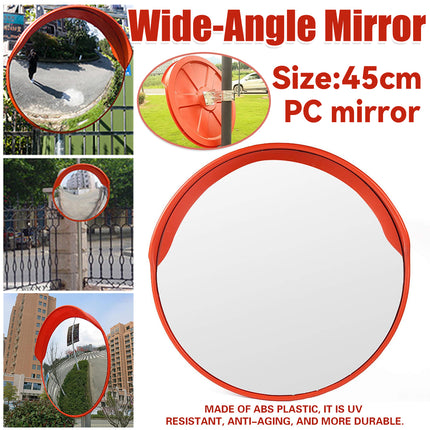 Road 230-Degree Corner Wide-Angle Mirror 45cm Round Traffic Safety Mirror