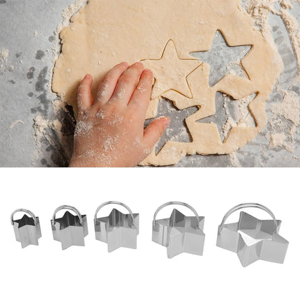 5PCS Stainless Steel Cookie Bread Baking Mold NonStick Home Kitchen Baking Tools