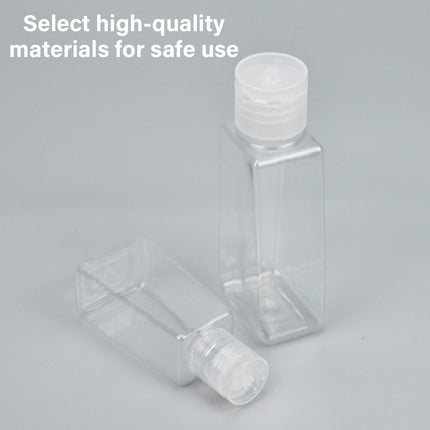 Trapezoidal Plastic Bottles 100PCS 30ML 60ML Clear Refillable Travel Cosmetic Jar