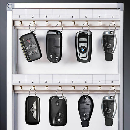 Wall Mount Key Cabinet With Keypad and RFID Access 24 or 48 Key Storage Box