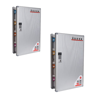 Wall Mount Key Cabinet With Keypad and RFID Access 24 or 48 Key Storage Box