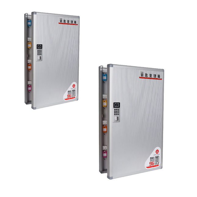 Wall Mount Key Cabinet With Keypad and RFID Access 24 or 48 Key Storage Box