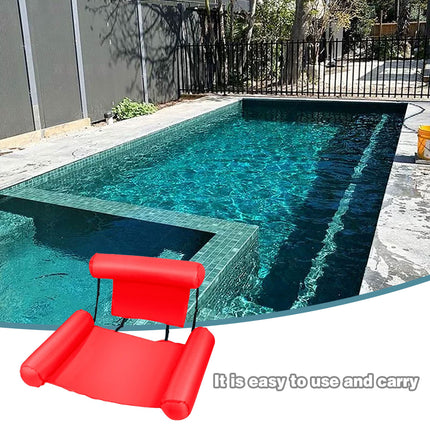 Inflatable Pool Lounge Chair Floating Recliner Seat for Pool Relaxation