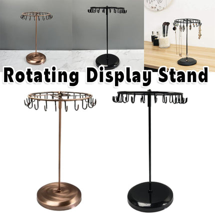 Iron Jewellery Rack Rotating Necklace Display Stand Jewellery Organiser Storage