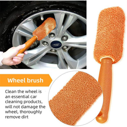 9PCS Car Cleaning Kit Microfiber Towel Wax Sponge Wheel Brush Gloves Set Use