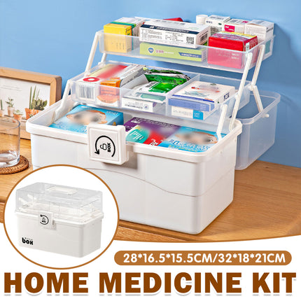 Household Medicine Box Large Capacity First Aid Storage Home Medical Organiser