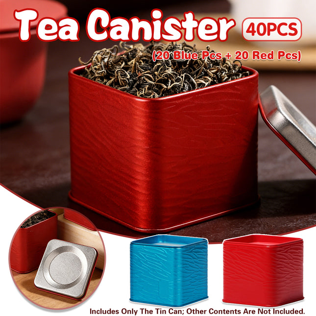 40PCS Mini Tea Tin Iron Can Small Metal Storage Container For Coffee Spice Herb