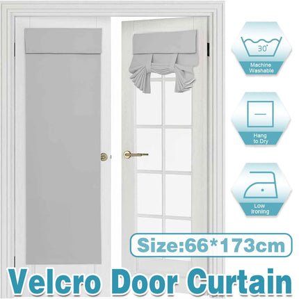 Self Adhesive Door Curtain with Velcro Blackout Thermal Privacy Shade