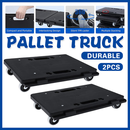 Heavy Duty Rolling Utility Cart for Office Warehouse Silent Portable Trolley