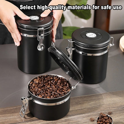 Coffee Powder Sealed Jar Airtight Storage Container for Kitchen Tea Sugar Beans
